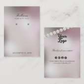 Moderne Perlenohrringe Visitenkarte (Vorne/Hinten)