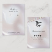 Moderne Perlenohrringe Visitenkarte (Vorne/Hinten)