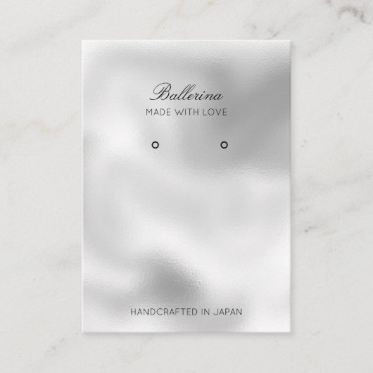 Moderne Perlenohrringe Visitenkarte (Vorderseite)