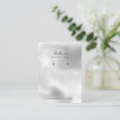 Moderne Perlenohrringe Visitenkarte (Stehend Vorderseite)