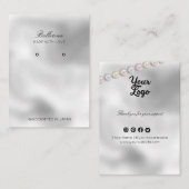 Moderne Perlenohrringe Visitenkarte (Vorne/Hinten)