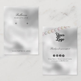 Moderne Perlenohrringe Visitenkarte