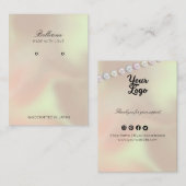 Moderne Perlenohrringe Visitenkarte (Vorne/Hinten)