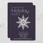 Moderne Perlenschneeflocke Corporate Holiday Party Einladung (Vorne/Hinten)
