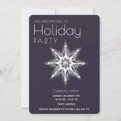 Moderne Perlenschneeflocke Corporate Holiday Party Einladung (Vorderseite)