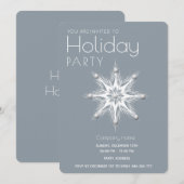 Moderne Perlenschneeflocke Corporate Holiday Party Einladung (Vorne/Hinten)