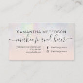 Moderne Perlnacre blush ombre beruflich Terminkarte (Rückseite)