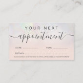 Moderne Perlnacre blush ombre beruflich Terminkarte (Vorderseite)