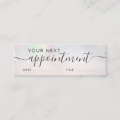 Moderne Perlnacre ombre Blush Verabredung Mini Visitenkarte (Vorderseite)