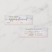 Moderne Perlnacre ombre Blush Verabredung Mini Visitenkarte (Vorne/Hinten)