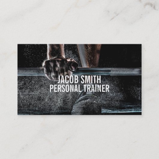 Moderne Personal Trainer Business Card Visitenkarte (Vorderseite)