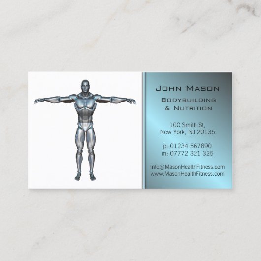 Moderne Personal Trainer Business Card Visitenkarte (Vorderseite)