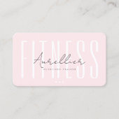 Moderne Personal Trainer Fitness Diätetiker Rosa Visitenkarte (Vorderseite)