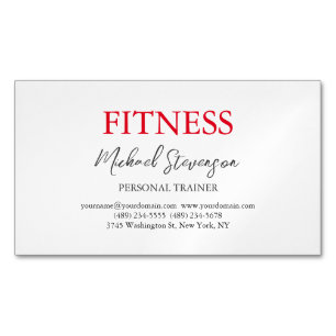 Moderne Personal Trainer Fitness Minimalistisch Sc Magnetische Visitenkarte