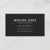 Moderne Personal Trainer Fitness mit drei Fotos Visitenkarte (Rückseite)