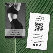 Moderne Personal Trainer Fitness QR Code Visitenkarte