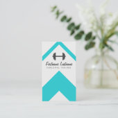 Moderne Personal Trainer & Fitness Visitenkarte (Stehend Vorderseite)