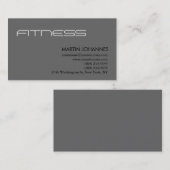 Moderne Personal Trainer Grau Business Card Visitenkarte (Vorne/Hinten)
