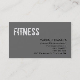 Moderne Personal Trainer Grau Business Card Visitenkarte