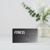 Moderne Personal Trainer Grau Business Card Visitenkarte (Stehend Vorderseite)