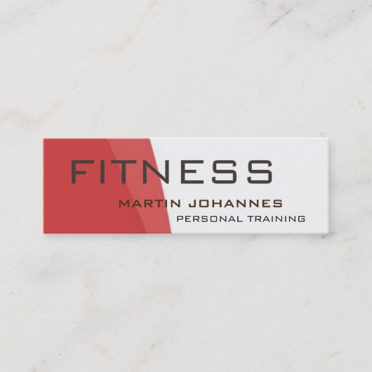 Moderne Personal Trainer Sport Gym Bodybuilding Mini Visitenkarte (Vorderseite)