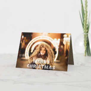 Moderne personalisierbare Weihnachtsfeiertage-Foto Feiertagskarte