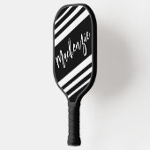 Moderne, Personalisiert gestreifte Farbgebung Pickleball Schläger (Links)