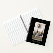 Moderne, Personalisiert handgeschriebene Schwarze  Notizblock (Innenseite)