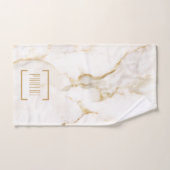 Moderne Personalisiert Name Gold Effect Marmor Badhandtuch Set (Handtuch)