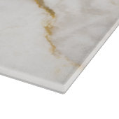 Moderne Personalisiert Name Gold Effect Marmor Schneidebrett (Ecke)