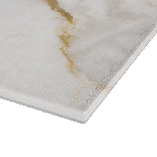 Moderne Personalisiert Name Gold Effect Marmor Schneidebrett (Ecke)