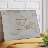 Moderne Personalisiert Name Gold Effect Marmor Schneidebrett