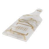 Moderne Personalisiert Name Gold Effect Marmor Schneidebrett (Ecke)