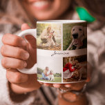Moderne Personalisierte 10 Fotos Kollage Dog White Zweifarbige Tasse<br><div class="desc">Feiern Sie Ihr Furbaby mit dieser Foto Collage Tasse.</div>