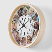 Moderne Personalisierte 12-FotoCollage Uhr (Winkel)