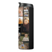 Moderne personalisierte 16-Foto-Collage in individ Thermosbecher (Nach rechts gedreht)