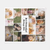 Moderne Personalisierte 16-FotoCollage - kundenspe Fleecedecke (Vorderseite (Horizontal))
