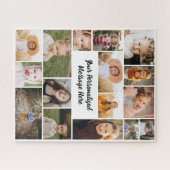 Moderne Personalisierte 16-FotoCollage - kundenspe Puzzle (Horizontal)
