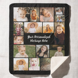 Moderne Personalisierte 16-FotoCollage - kundenspe Sherpadecke