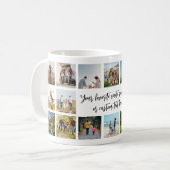 Moderne Personalisierte 18-Foto Collage Kaffeetasse (Vorderseite Links)