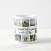 Moderne Personalisierte 18-Foto Collage Kaffeetasse (Mittel)