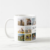 Moderne Personalisierte 18-Foto Collage Kaffeetasse (Links)