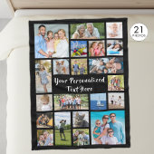 Moderne, Personalisierte 21-FotoCollage mit indivi Fleecedecke