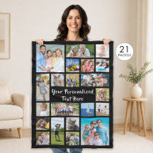 Moderne, Personalisierte 21-FotoCollage mit indivi