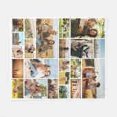 Moderne Personalisierte 22-Foto Collage Fleecedecke (Vorderseite (Horizontal))