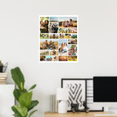 Moderne Personalisierte 22-Foto Collage Poster (Heimbüro)