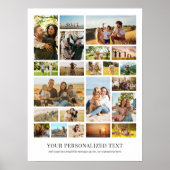 Moderne Personalisierte 22-Foto Collage Poster (Vorne)