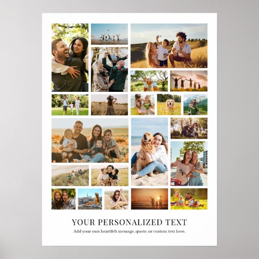 Moderne Personalisierte 22-Foto Collage Poster (Vorne)