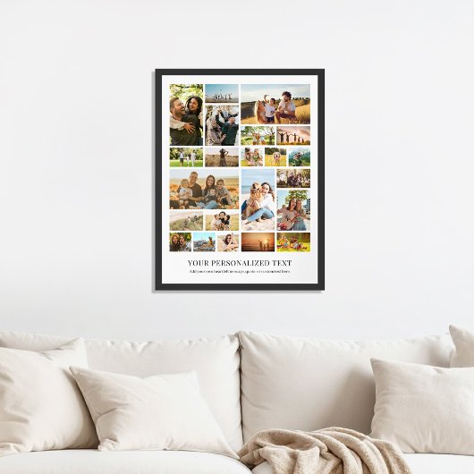 Moderne Personalisierte 22-Foto Collage Poster
