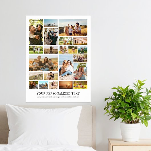 Moderne Personalisierte 22-Foto Collage Poster